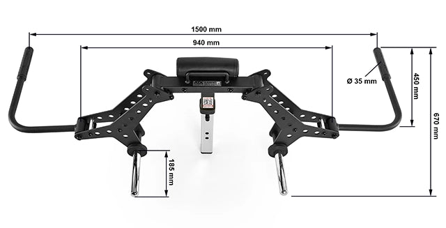 ATX® Pec-Fly-Option Maße: Breite 105/ 150 cm; Tiefe 73 cm; Höhe 45 cm (in Ruhestellung)