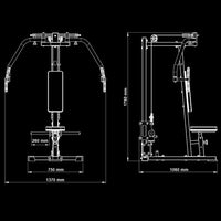 ATX® Butterfly Machine - Reverse 3025 Maße