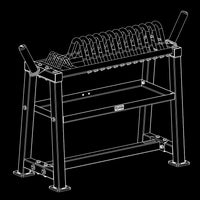 ATX® Hantelscheibenständer Isoansicht