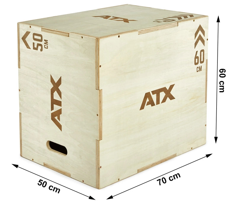 ATX® Plyobox - Holz natur - 50 x 60 x 70 cm Maße: Länge: 70 cm; Breite: 60 cm; Höhe: 50 cm