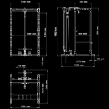 ATX® Power Rack PRX-510-XS mit Latzugstation Plate Load - Höhe 198 cm