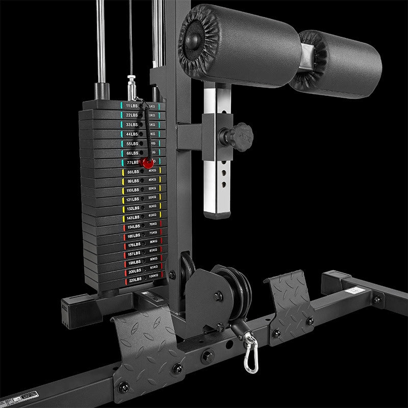 ATX® Power Rack 510 Komplettstation mit Latzugstation 100 kg Steckgewichte - Höhe 198 cm