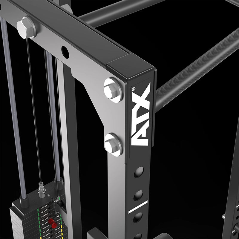 ATX® Power Rack PRX-510-XS mit Latzug 100 kg Steckgewichte - Höhe 198 cm