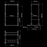 ATX® Power Rack PRX-510-XS Maße