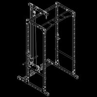 ATX® Power Rack 520 mit Latzug LTO-520 Plate Load Isoansicht