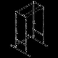 ATX® Power Rack PRX-520 mit Flip Down Spotter - Höhe 215 cm Isoansicht