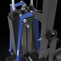 ATX® Power Rack 640/660 mit Latzug 115 kg Steckgewichte Roller Bands