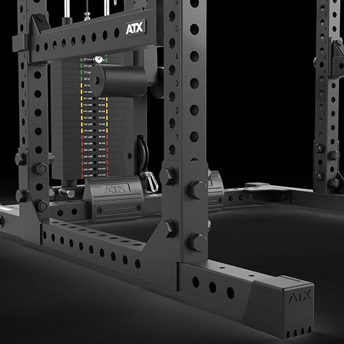 ATX® Power Rack 640/660 mit Latzug 115 kg Steckgewichte großer Cage