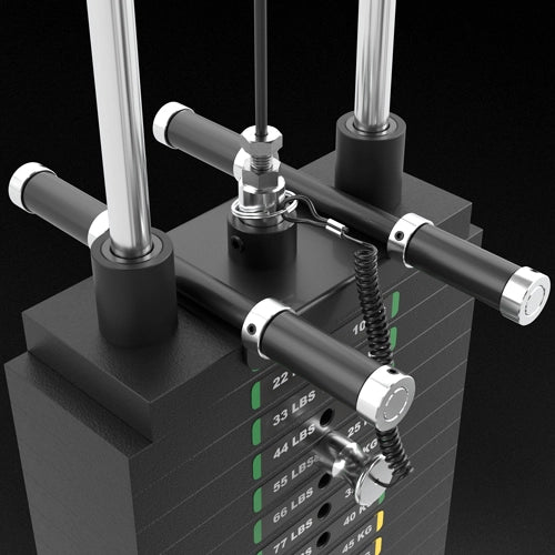 ATX® Power Rack 640/660 mit Latzug 115 kg Steckgewichte Block