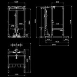 ATX® Power Rack PRX-780 mit Latzug - Hantelscheibenaufnahme