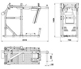 ATX® Pendulum Squat - Maße: Länge: 2016 mm; Breite: 755 mm; Höhe: 1454 mm