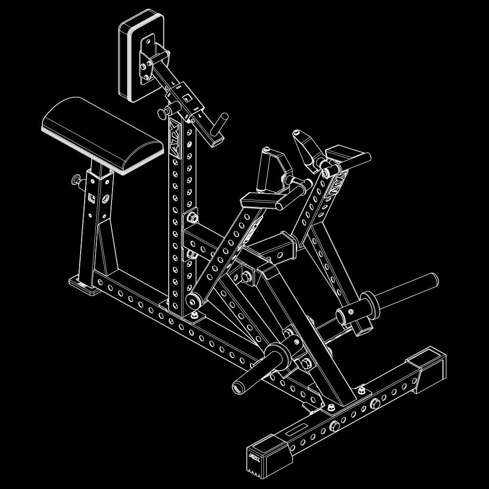 ATX® Rücken - Rudergerät - Back-Contractor Isoansicht