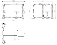 Seal Row Ruderbank ATX® Maße: Länge: 142,2 cm; Breite: 125 cm; Höhe: 95 cm