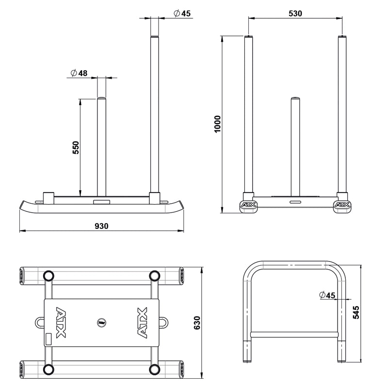 ATX® Gewichtsschlitten TR - Zugschlitten - Power Sled