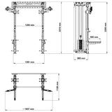 ATX® Half Rack Wall - cable pull