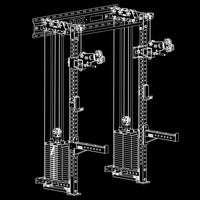ATX® Half Rack Wall - Kabelzug Isoansicht