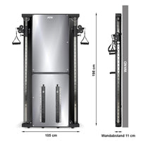 ATX® Duale Wandzugstation Mirror - mit 2 x 60 kg Steckgewichten Maße: Breite: 105 cm; Höhe: 198 cm; Tiefe: 11 cm