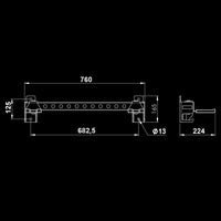 ATX® Rack-Zubehör-Ablage - Storage 500 Series Maße
