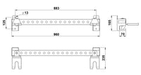 ATX® Wall Storage Tube 600 Series Maße