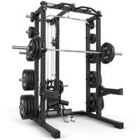 ATX® Half Rack 780 mit Extension und Latzug Plate Load mit Hantelscheiben