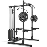 ATX® Half Rack 510 mit Latzugstation - 100 kg Steckgewichte - Höhe 195 cm mit Gewicht
