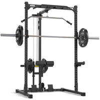 ATX® Half Rack 510 mit Latzugstation - Plate Load - 195 cm inkl. Hantelstange