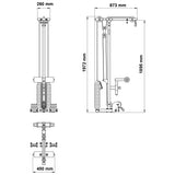 ATX® Latzug Option LTO-510 - 100 kg Steckgewichte Maße