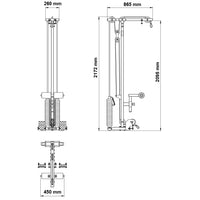 ATX® Latzug Option LTO-520 - 100 kg Steckgewichte Maße