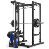 ATX® Power Rack 640/660 mit Latzug - Hantelscheiben, in 2 Höhen hinten 2
