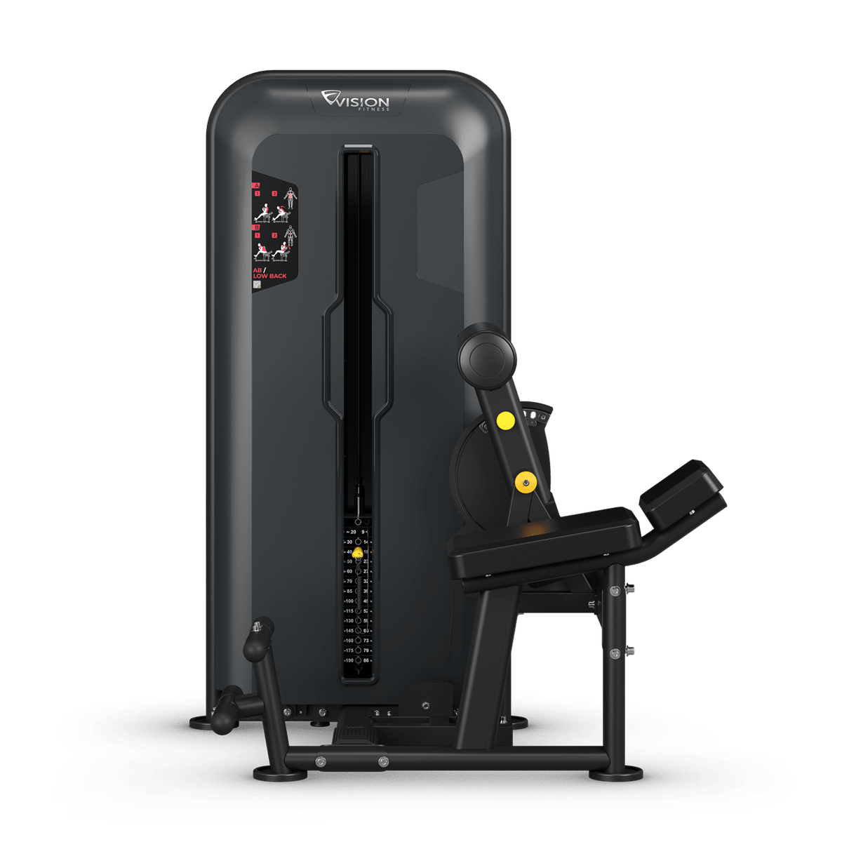 Abdominal / Lower Back Machine Seitenansicht 
