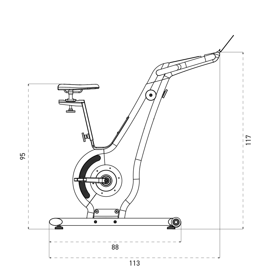 Ergometer Nohrd Bike V2 Maße