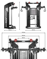 ATX® Dual Pulley – Kabelzugstation Stack Weight Maße