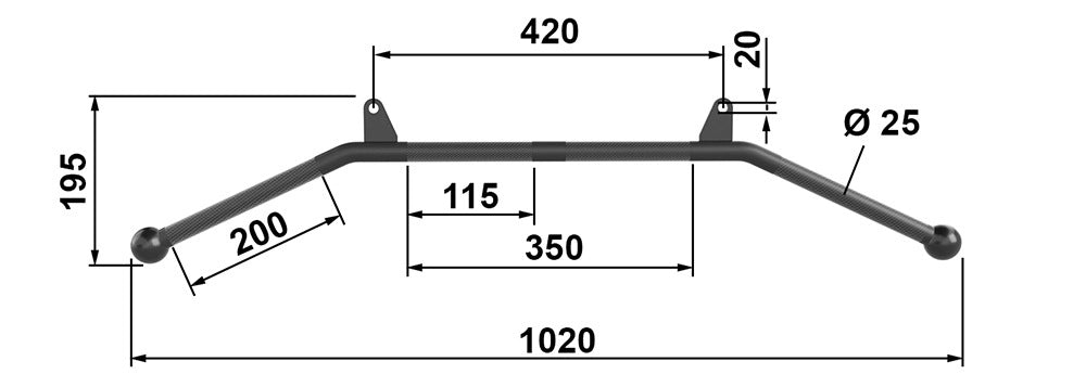 ATX® Latzugstange mit 2 Ösen