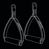 ATX® Alu-Handle Einhandgriffe - Paar Isoansicht