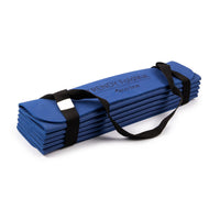 Gymnastikmatte faltbar 180 x 60 x 0,6 cm mit Tragegurt gefaltet blau