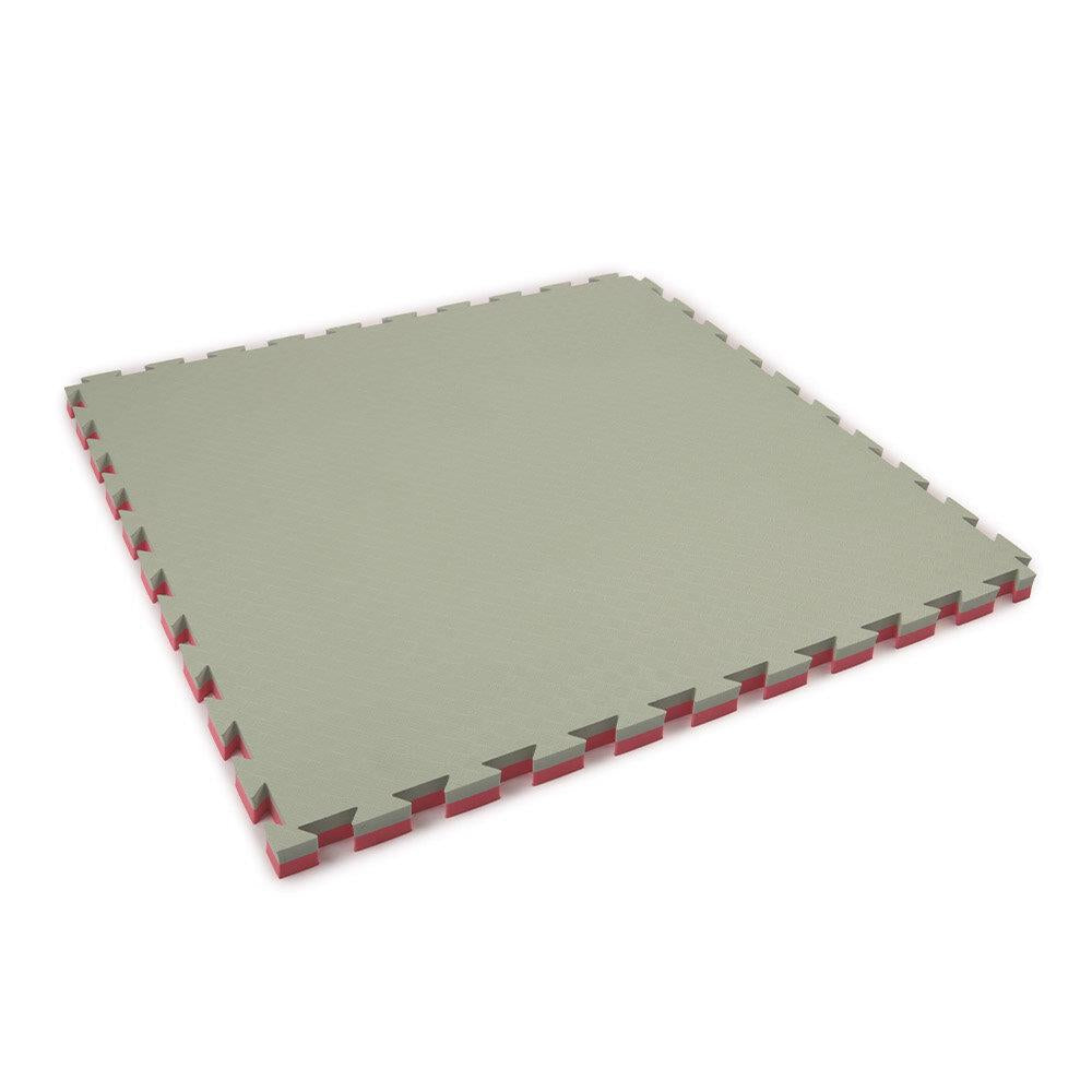 Kampfsportmatte Judo 100 x 100 x 4 cm grün rot
