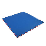 Kampfsportmatte 100 x 100 x 2 cm blau - rot