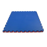 Kampfsportmatte 100 x 100 x 2 cm blau - rot
