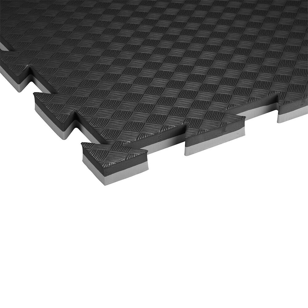 Kampfsportmatte 100 x 100 x 2 cm Ecke schwarz grau