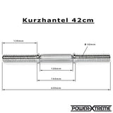 Kurzhantelstange Gewinde 30 mm - Länge 42 cm
