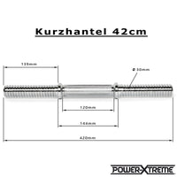 Kurzhantelstange Gewinde 30 mm - Länge 42 cm