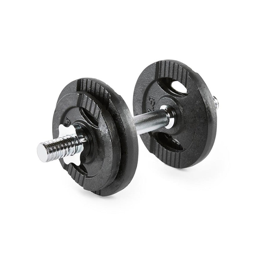 Kurzhantelstange Gewinde 30 mm inkl. Gewindeverschlüsse