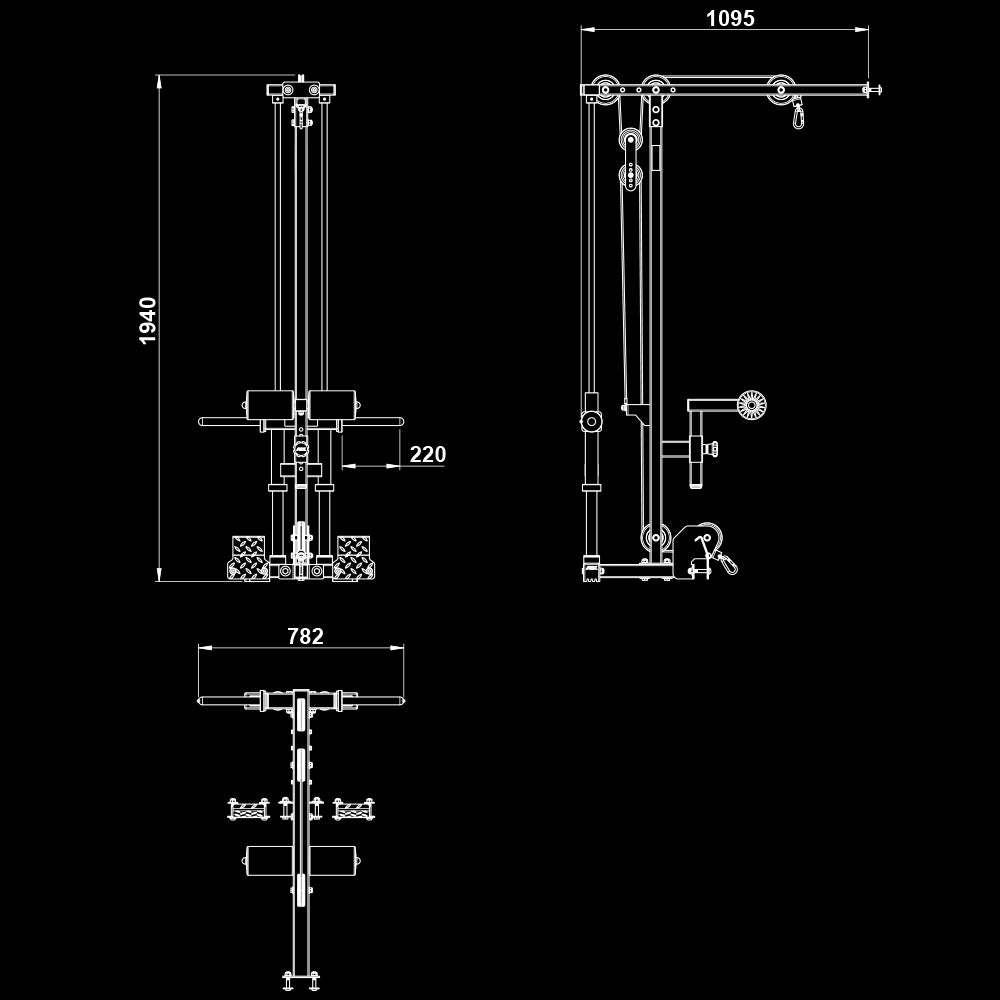 ATX® Latzug-Anbauoption - Plate Load - zu Half Rack HRX-510