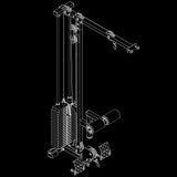 ATX® Latzug-Anbauoption - 100 kg Steckgewichte Isoansicht