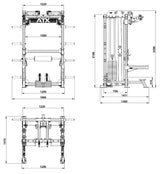 ATX® Multi-Pull Rack 2.0 Maße