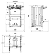 ATX® Multi Pull Smith Rack Maße