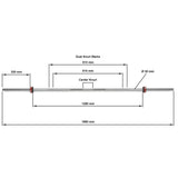 Maße ATX® High Tensile Pro Bar - 30 mm Langhantel