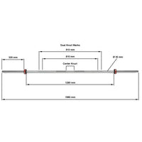 Maße ATX® High Tensile Pro Bar - 30 mm Langhantel