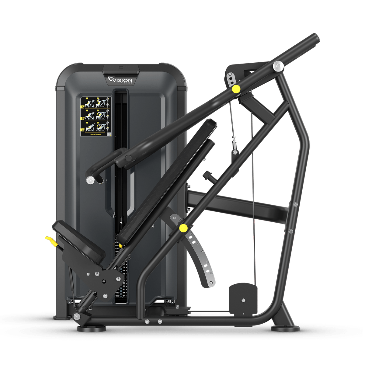 Brust- und Schulterpresse - Vision Fitness Keystone seitlich