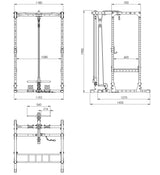 ATX® Power Rack 510 - mit Plate Load Latzug Maße